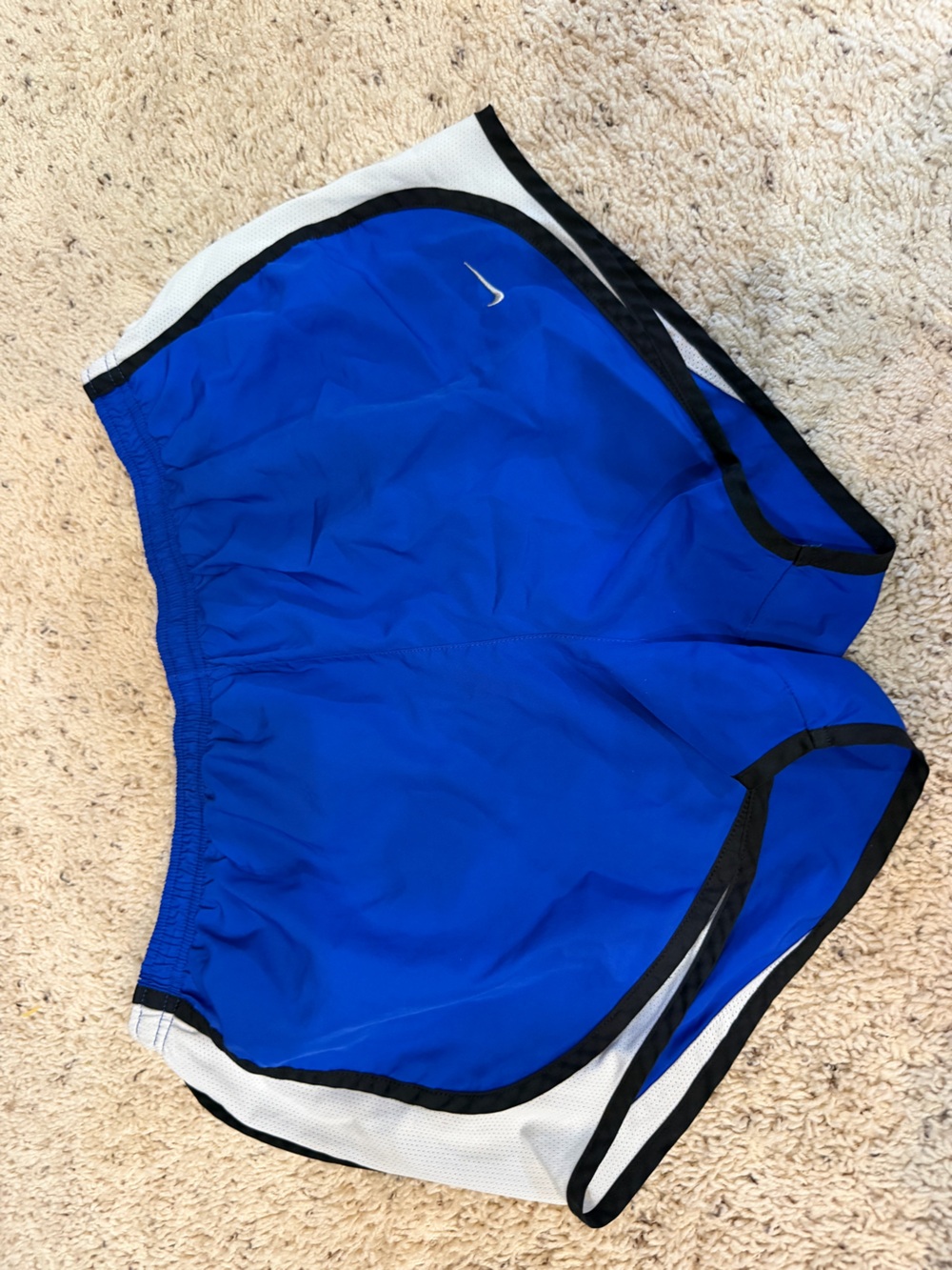 Nike Women's Royal Blue Athletic Shorts with Black Trim